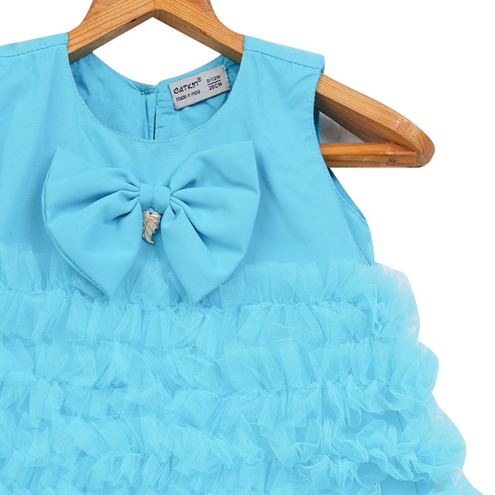 Girls Tulle Multi-Layered Dress – Blue – PW2015