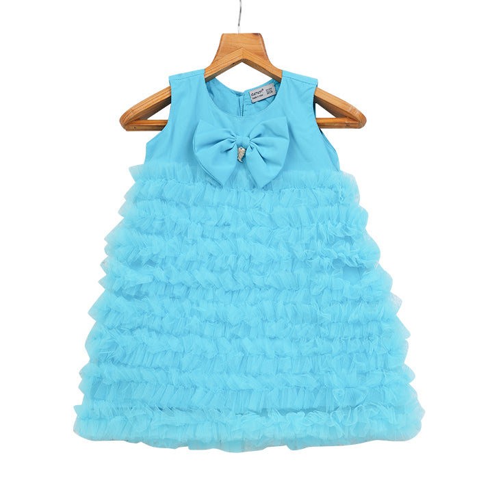 Girls Tulle Multi-Layered Dress – Blue – PW2015