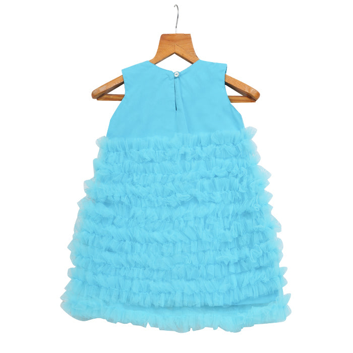 Girls Tulle Multi-Layered Dress – Blue – PW2015