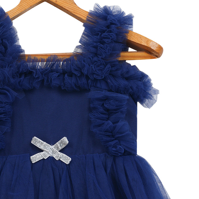 Girls Layered Tulle Dress – Dark Blue – PW2017