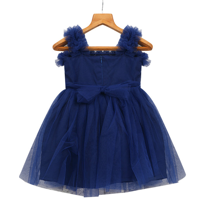 Girls Layered Tulle Dress – Dark Blue – PW2017