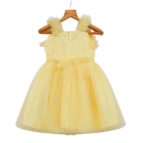 Girls Layered Tulle Dress – Yellow – PW2017