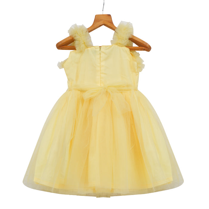 Girls Layered Tulle Dress – Yellow – PW2017