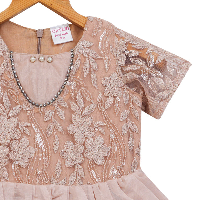 GIRLS EMBROIDERY & ORGANZA  DRESS