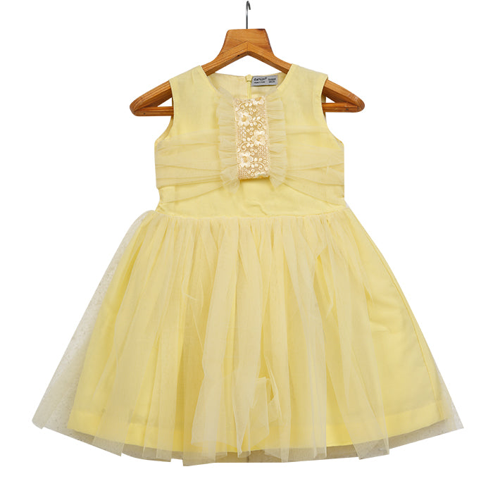 GIRLS LACE & TULLE LAYERED DRESS