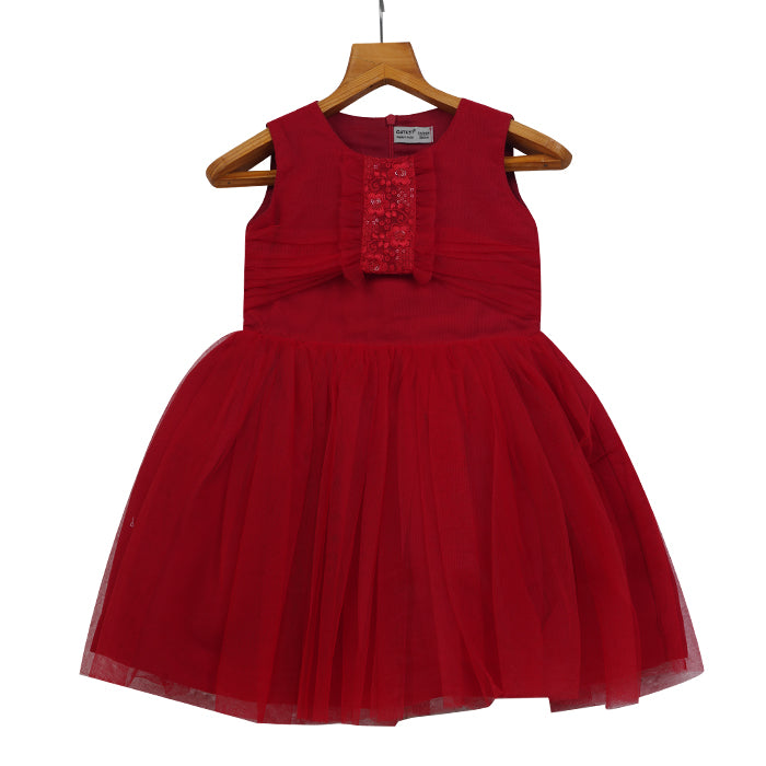 GIRLS LACE & TULLE LAYERED DRESS