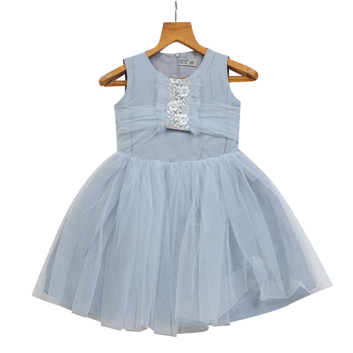 GIRLS LACE & TULLE LAYERED DRESS